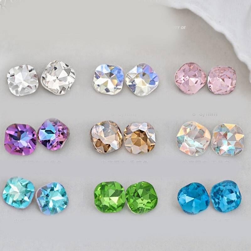 10pcs Pointed Base Nails Art Rhinestones Nails Art for Enthusiasts
