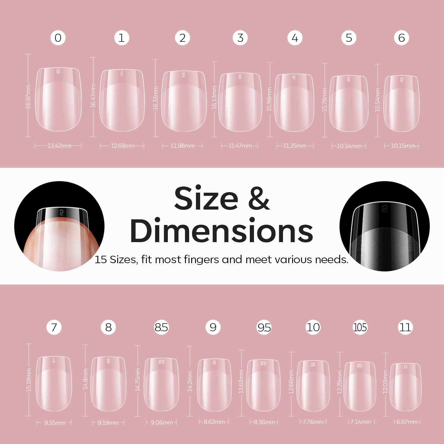 510Pcs Extra Short Square Fake Nail Tips – Half Matte, Toxin-Free & Easy to Use