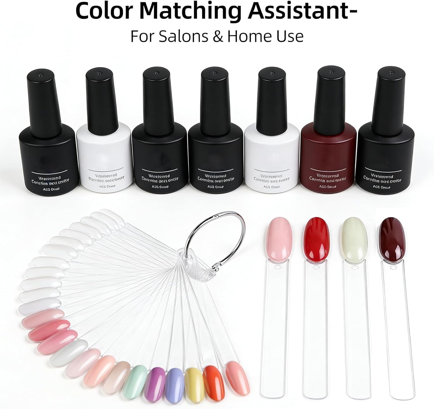 200 Nail Swatches With Number Stickers For Nail Polish Color Display