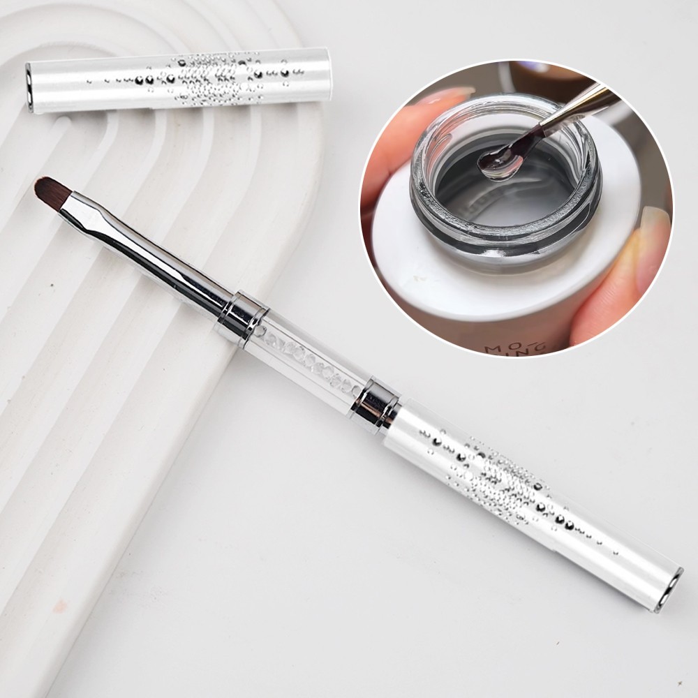 Professional Dual End Nail Brush UV Gel Liner French Tip Nail Art Tool