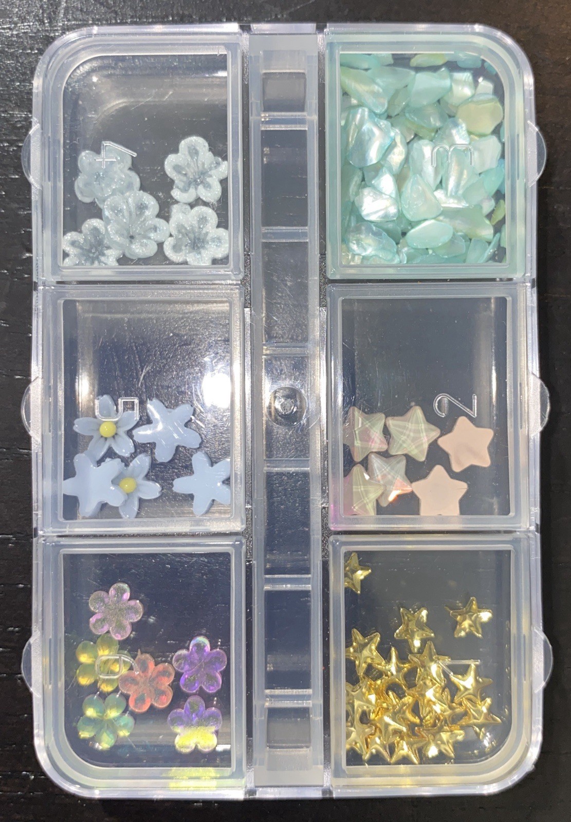 2D Nail Art Charms Set with Flowers Pearls Gems Butterfly Accessories & More