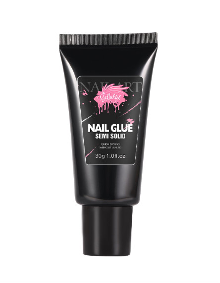 Solid Glue Gel for False Nail Tips, 30ml Gel Glue for Fake Nails Press On Nails,