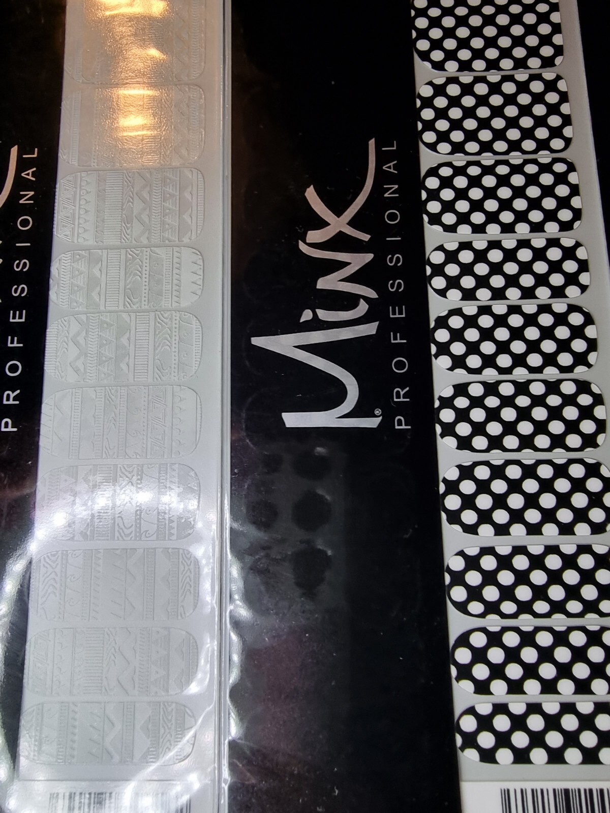 Minx Nail Foils Bundle Flowers Patterned Polka Dots Silver B&W Bright New