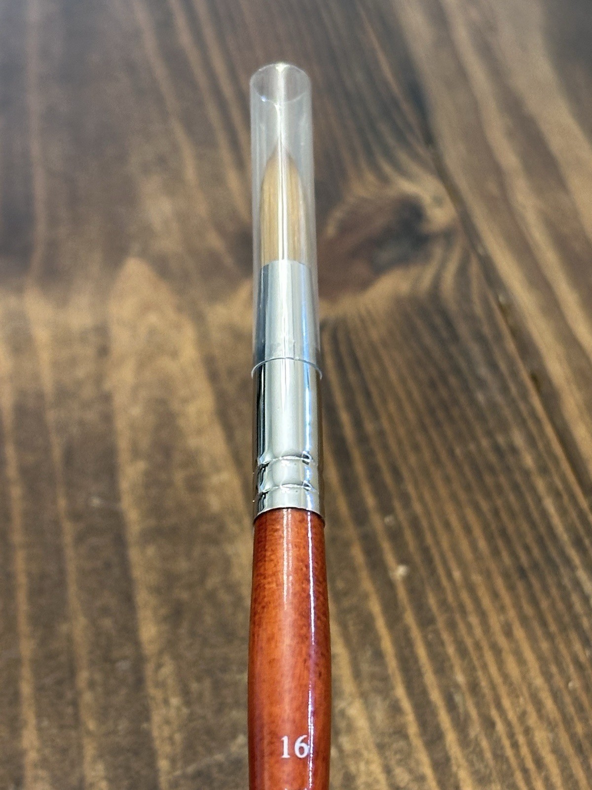 Kolinsky Sable Acrylic Nail Art Brush Round Red Wood Handle Professional size 16