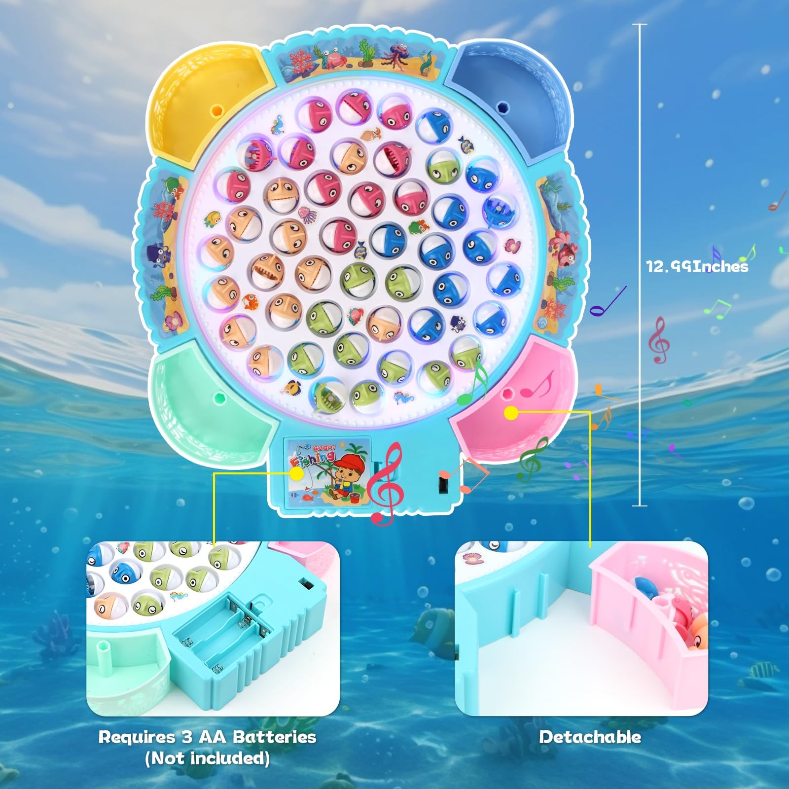 QuadPro Magnetic Fishing Games Set – Educational Toddler & Kids Small