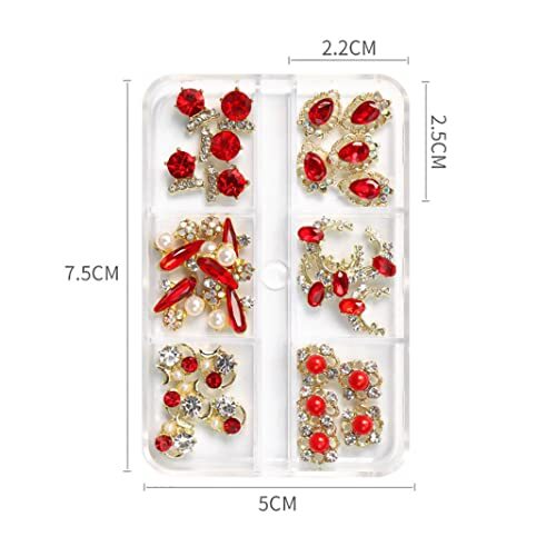 30 Pieces 3D Luxury Alloy Gold Nail Charms Flat Back Red Alloy Nail Charms-02