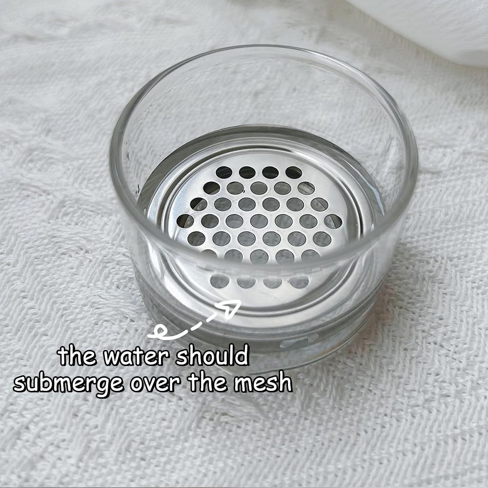 Nail Brushes Washing Cup Acrylic Nail Brush Cleaner Dappen Dish with Lid Easy…