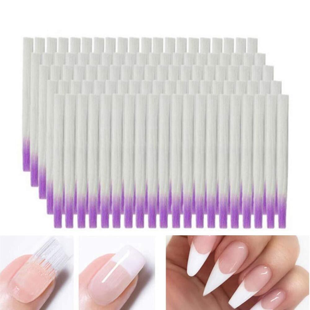 100 Pcs Fiber Nail Kit Nail Fiberglass Extension Set for Quick Extension Shaping