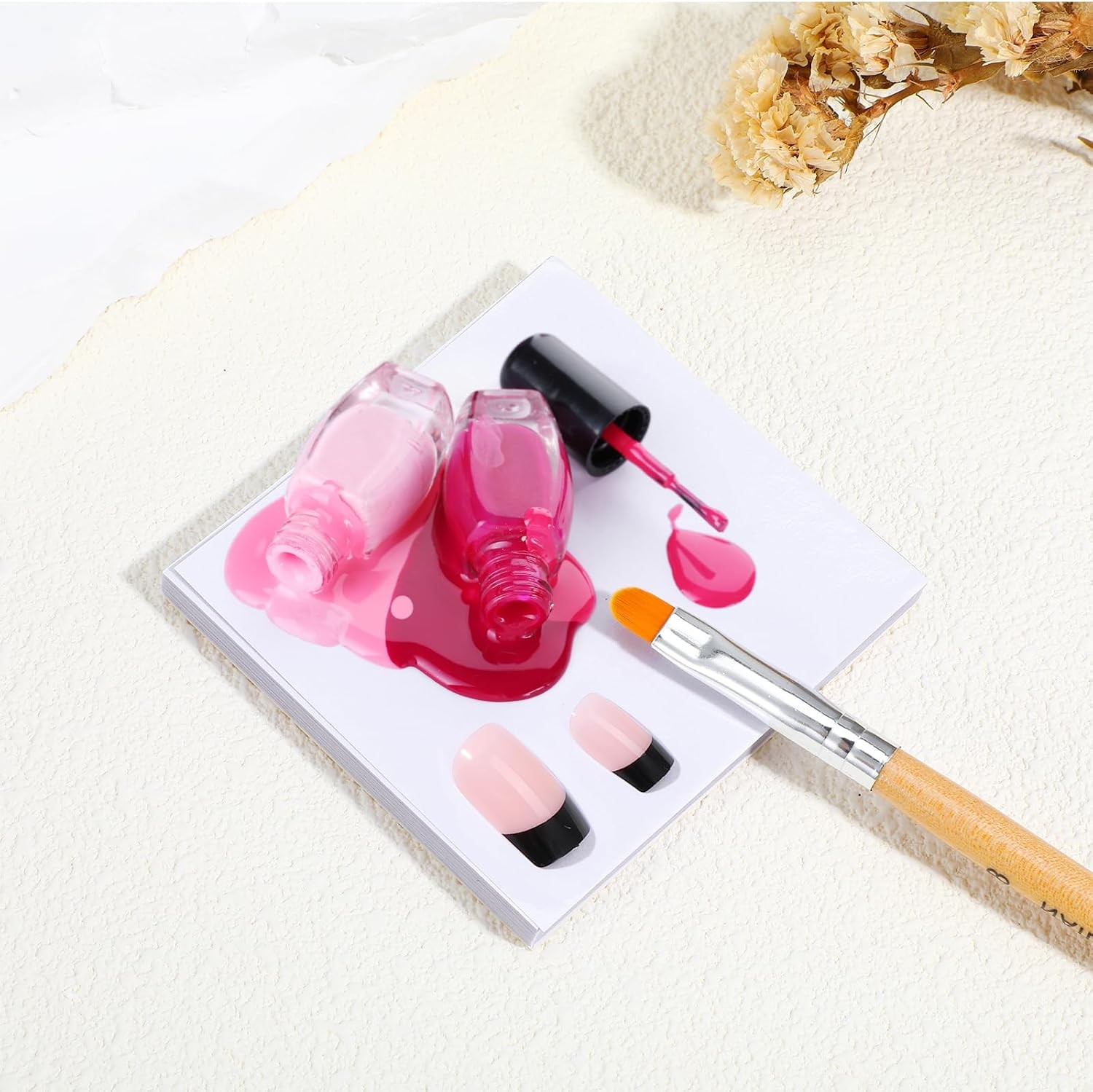 50 Sheets Nail Art Palette Paper, Disposable Gel Nail Polish Palette, Makeup