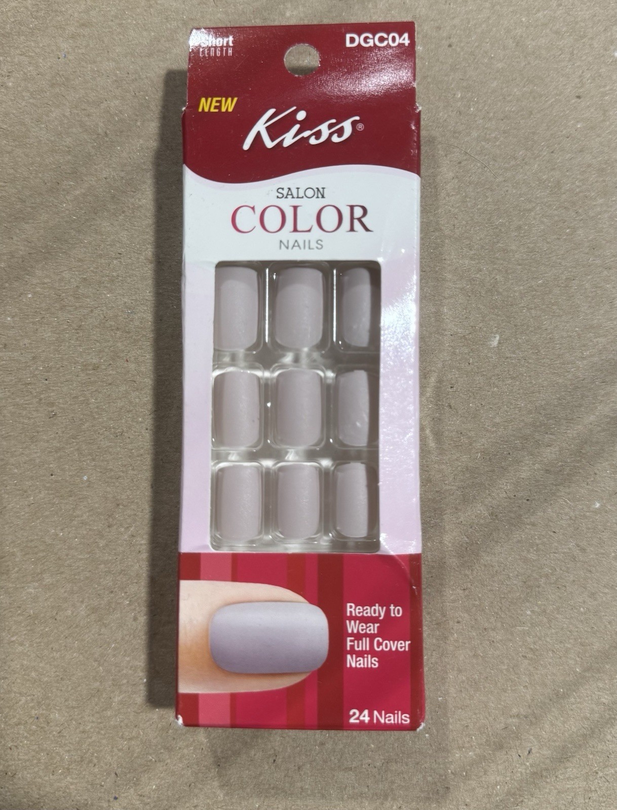Kiss Salon Color 24 Shine A Light Color, Nail Full Cover, Ready to Wear