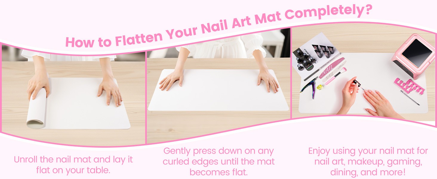 Nail Art Table Mat, (MAT ONLY) Foldable Nail Art Hand Rest Pad for Nail Arm