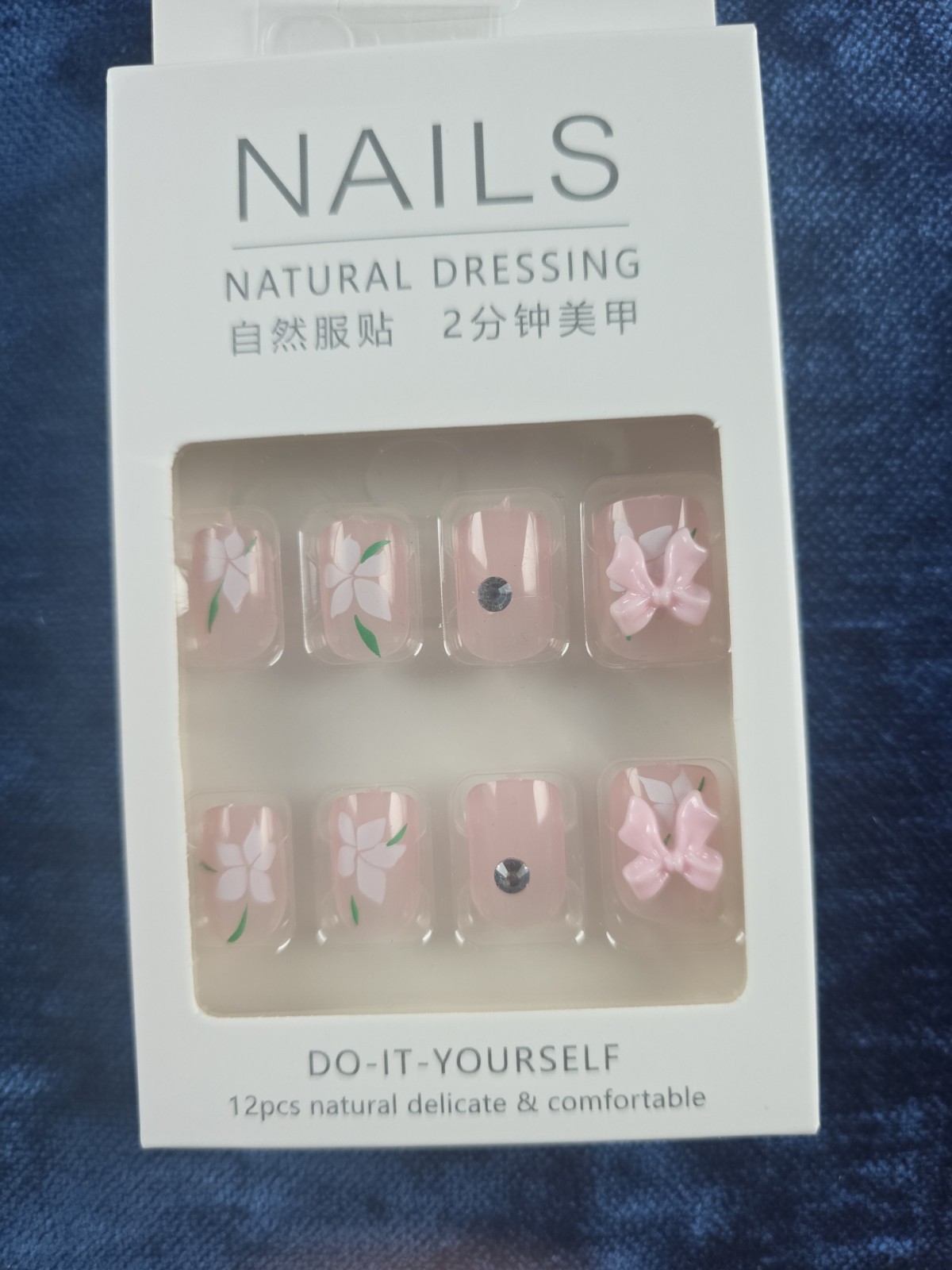 Nails Natural Dressing Press On Nails Lot of 6 Packs Pink French Tip Coquette Se
