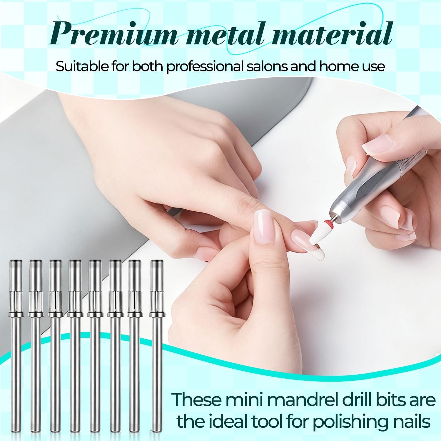 8PCS Mini Nail Drill Bit,Mandrel Bits for Small Sanding Bands,3.1mm 3/32 Shan…
