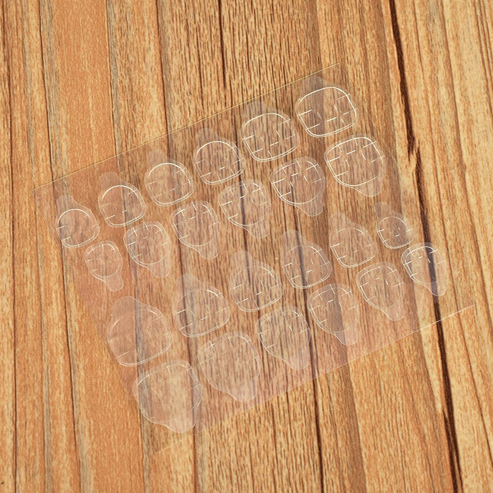 10 Sheets Transparent Sticker Paper Nail Adhesives Tabs Stickers Glue