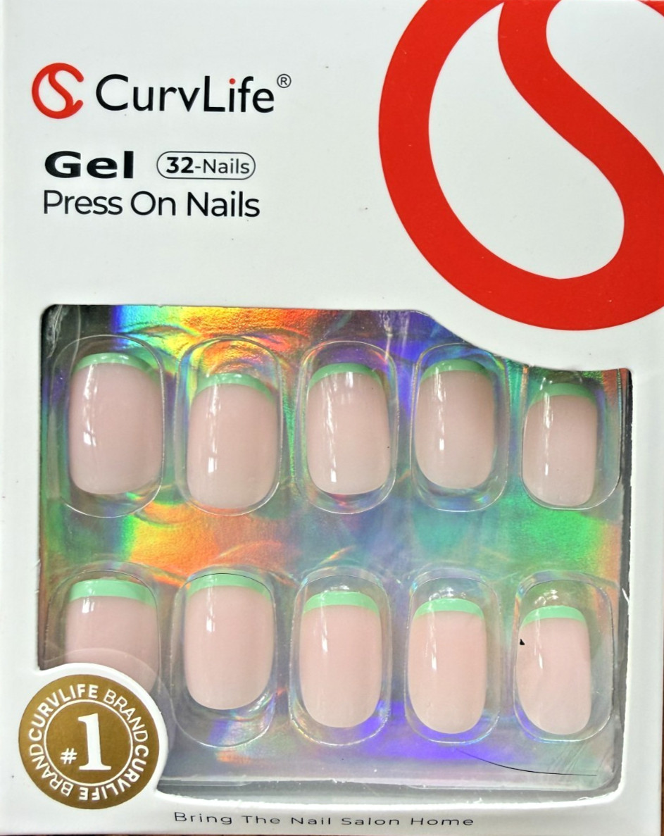 2 CurvLife Press On, 1 Kiss VOGUISH Glue Nail Sets & Extra Tabs Free Shipping!!!