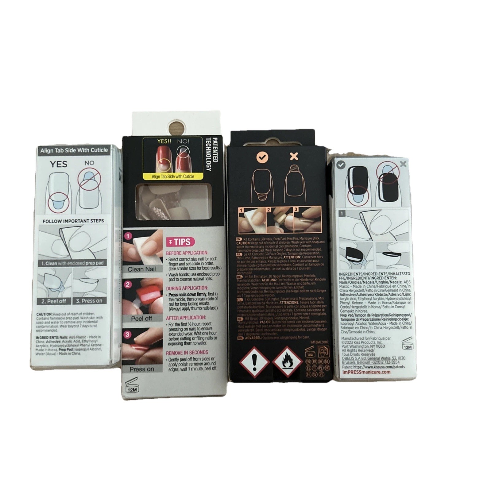 Color Impress Nails Lot of 4 Various Colors All New in Box