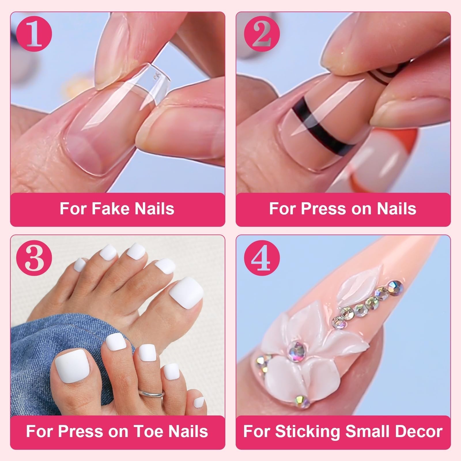 Makartt Super Strong Brush On Nail Glue for Press-On Nails, 7 ML