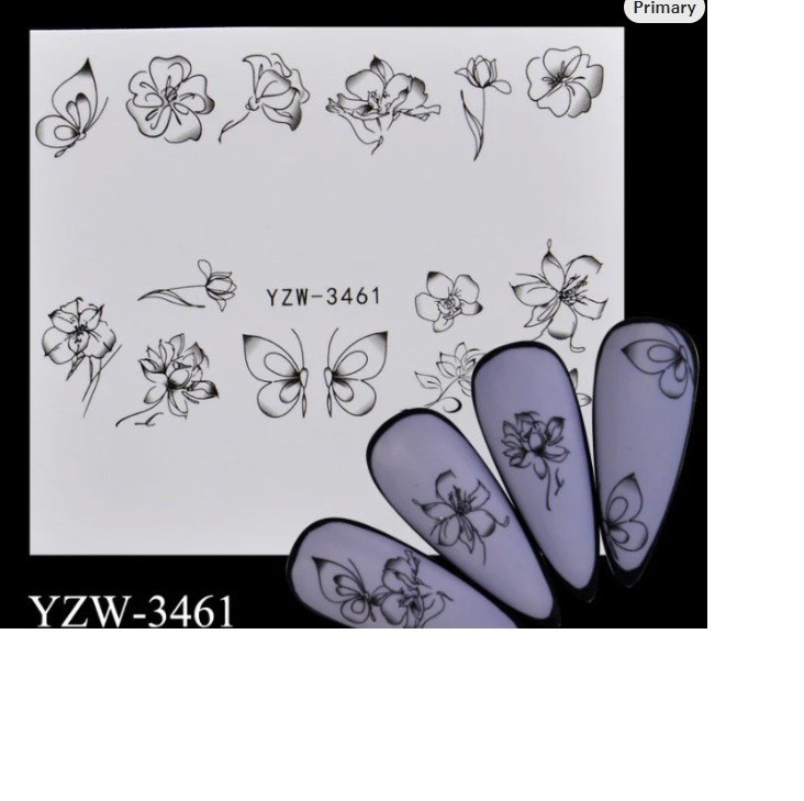 Flower, Floral Nail Art Water Decals DIY Nail Wraps.(Group 3)