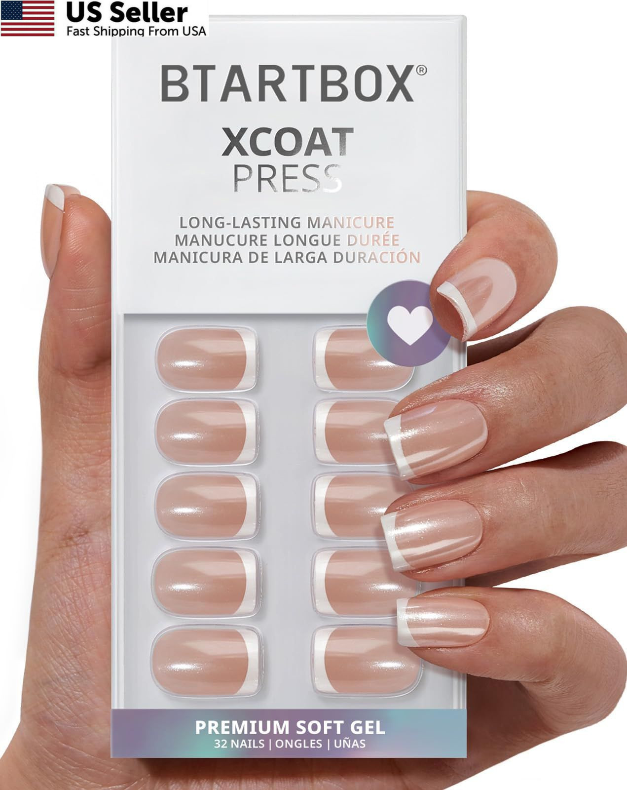 BTArtbox Press On Nails, Evening Attire, Short Extra Short, 13-Evening Attire