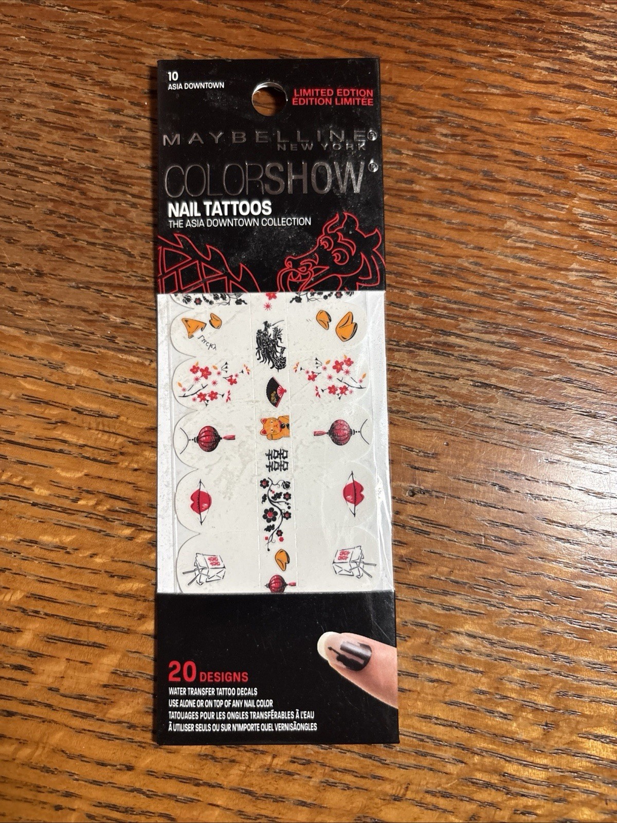 Maybelline Color Show Nail Stickers/Tattoos #10 ASIA DOWNTOWN * Limited Edition