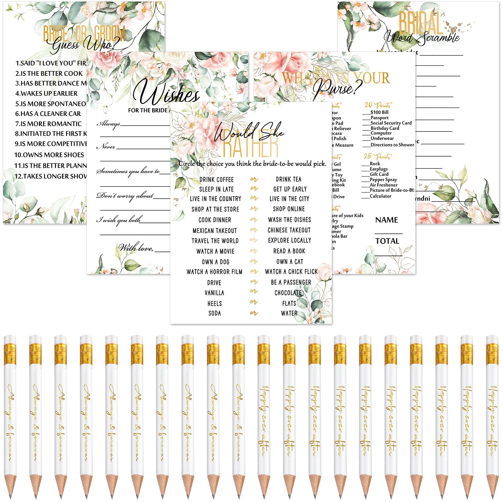 Maxdot 220 Pieces Wedding Supplies Bridal 7.87 x 5.51 inches, Multi-color