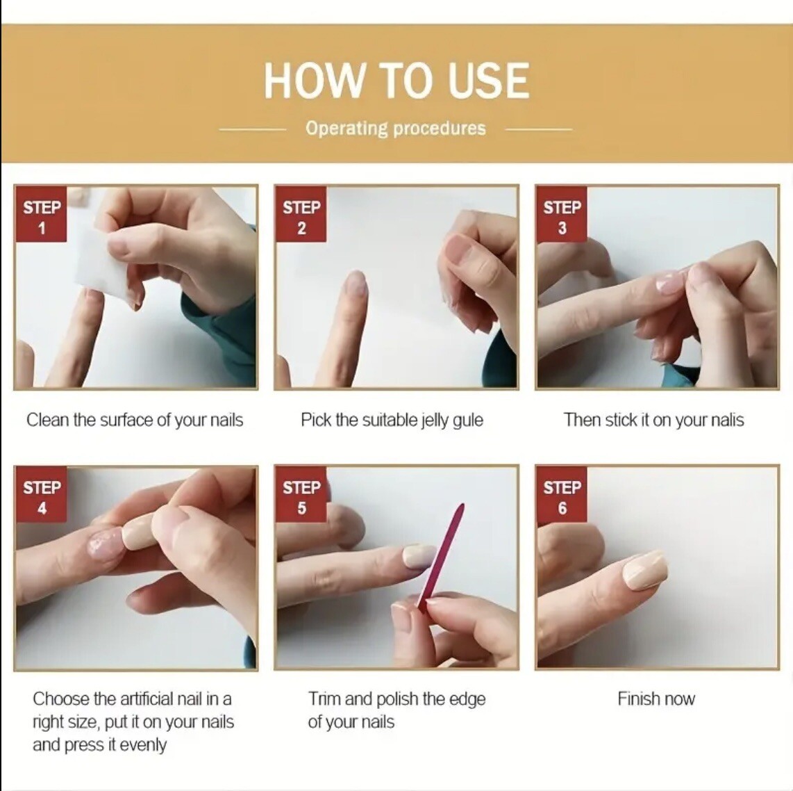 Ice Cream Design Press On Nails