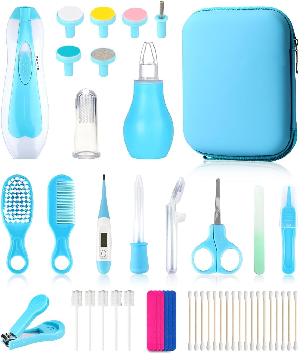 Baby Grooming and Healthcare Kit, Portable Baby Safety Care Set with Hair Brush