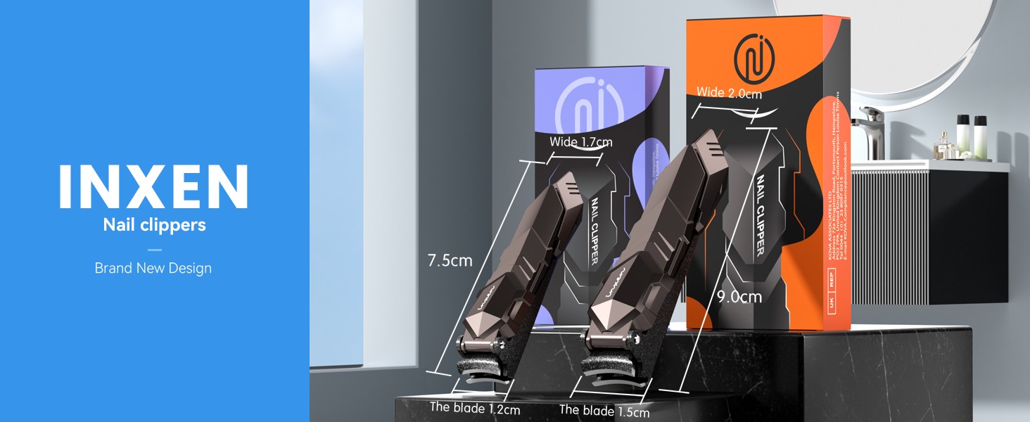 Nail Clippers for Men with Catcher – No Splash, Self-Collecting