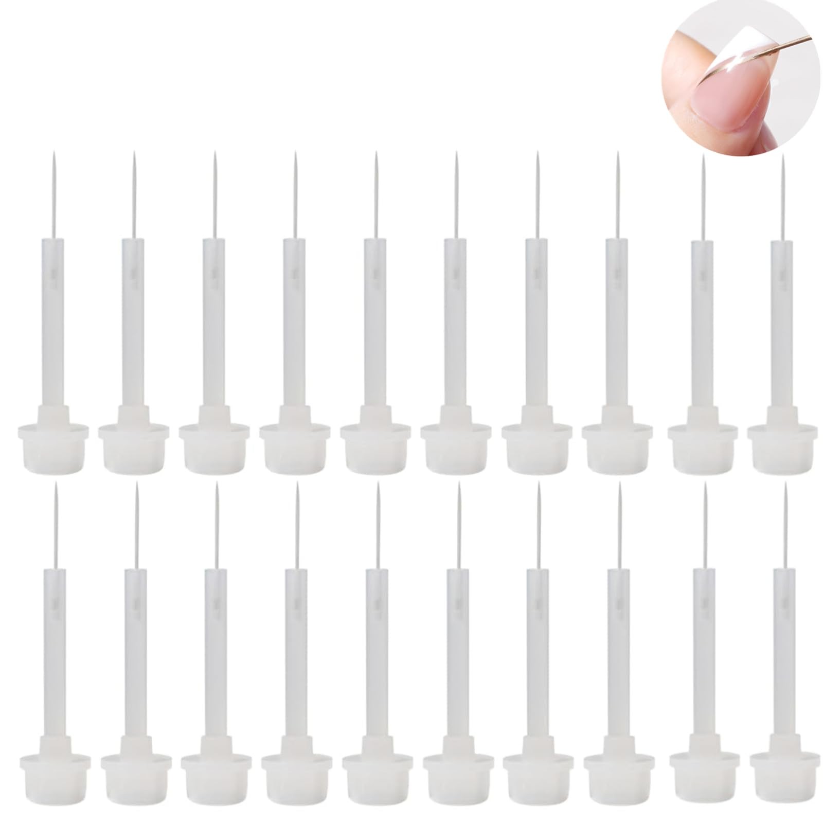 20 Pcs Nail Polish Brush Replacement Dip Powder Liquid Replacement Brushes Na…