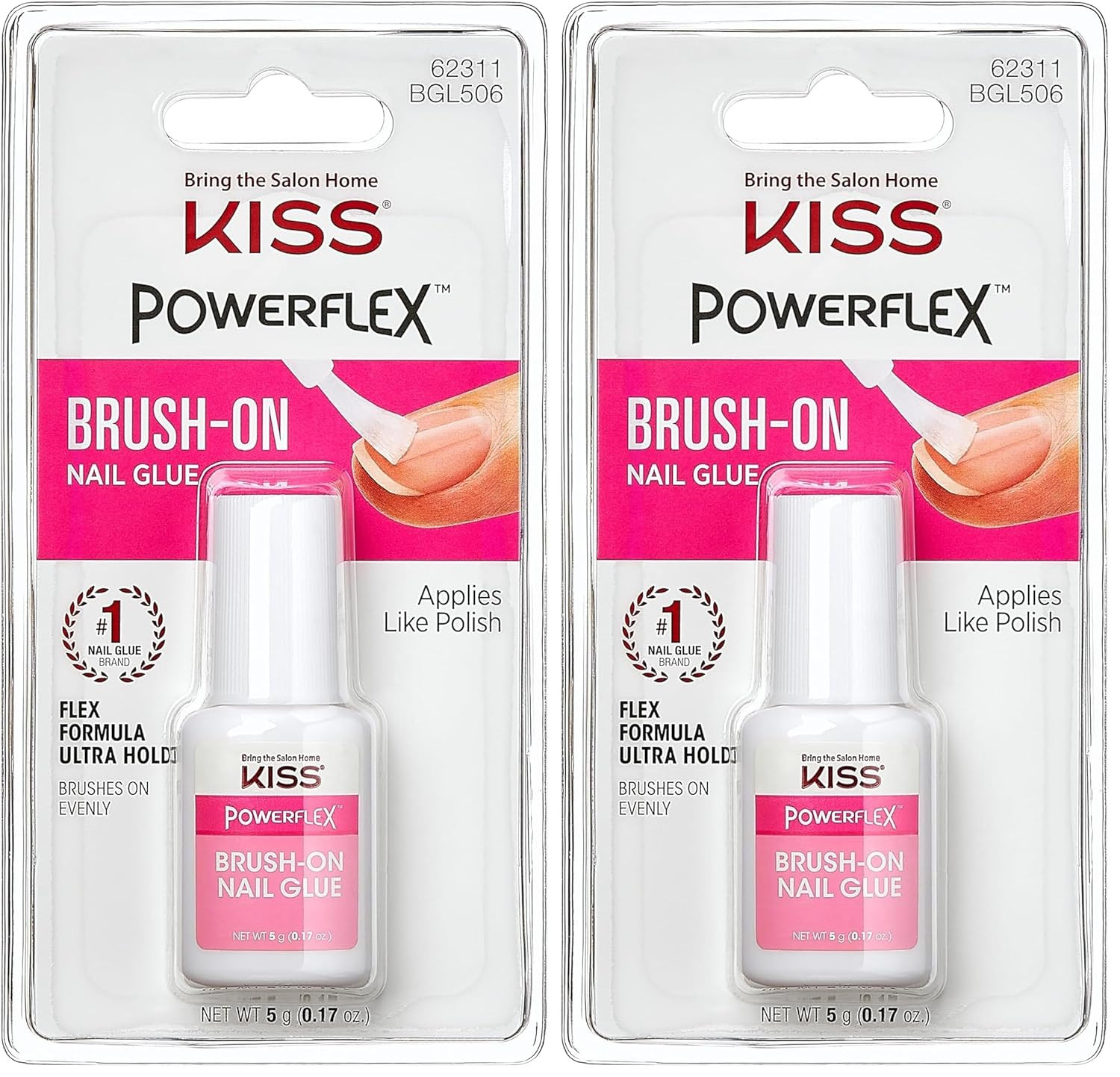 Powerflex Brush-On Nail Glue for Press on Nails, Ultra Hold Flex Formula Nail Ad