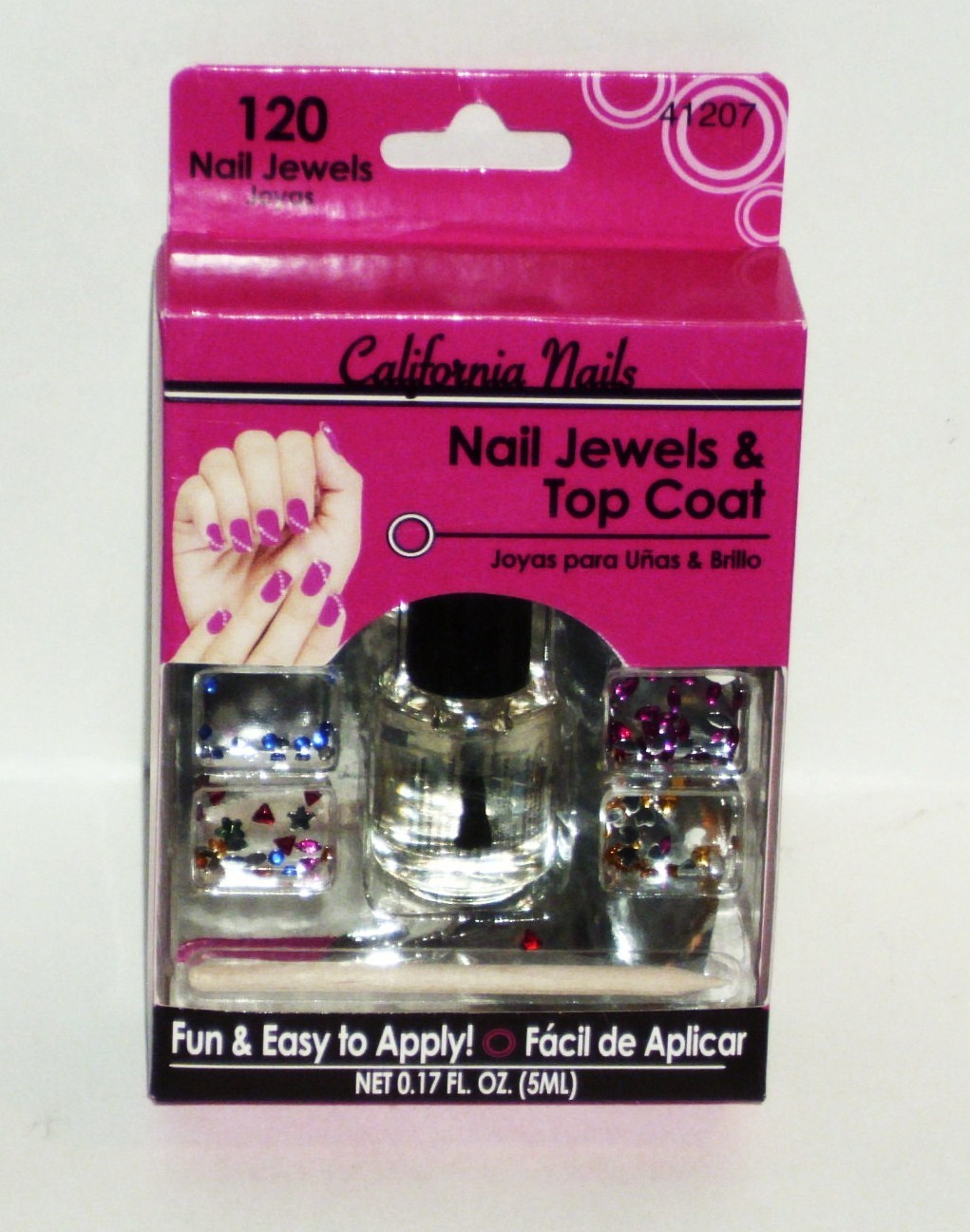 Nail Jewels & Top Coat California Nails Jewel Set 4 Style Jewels Easy To Apply