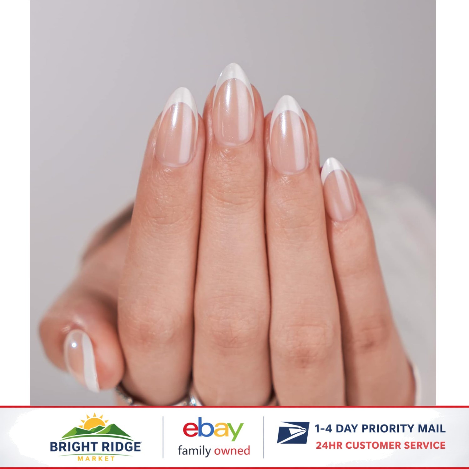 Soft Gel French Tip Nails in 15 Sizes Perfect for Everyday Use and Activities