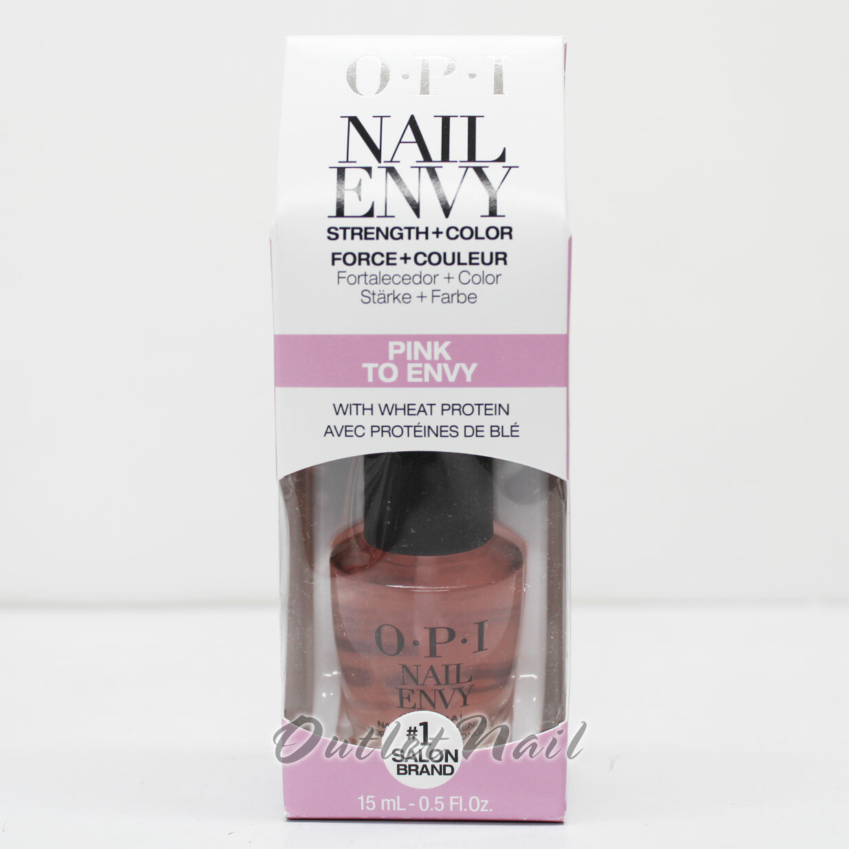 OPI Strength+Color Nail Envy – PINK TO ENVY with Wheat Protein 0.5oz/15ml NT223