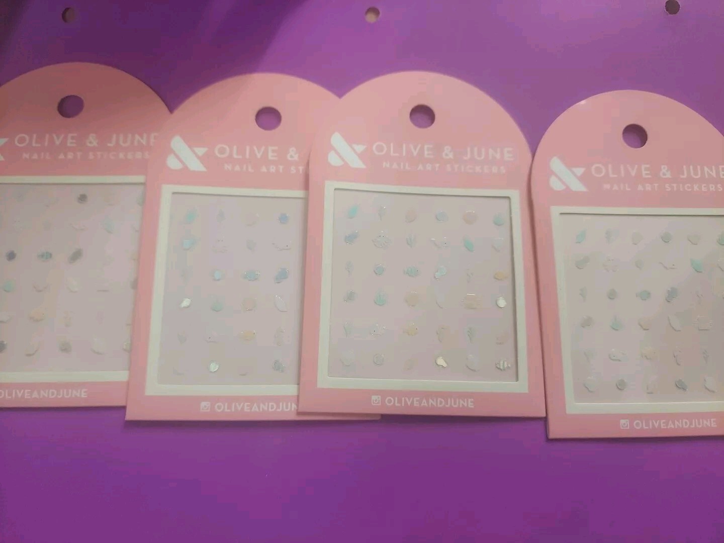 Olive & June Nail art stickers decals sea shells 🐚 Sea Theme 🐟 144 Stickers