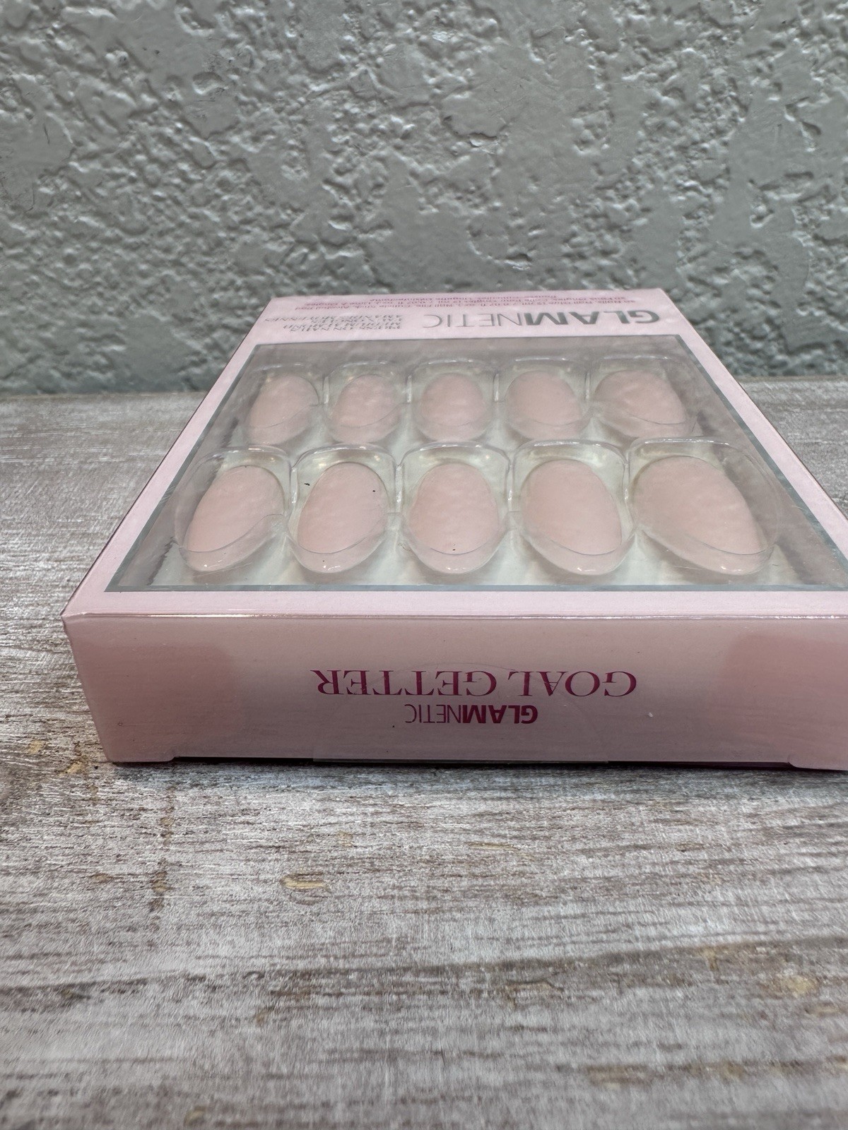Glamnetic Goal Getter Nude Medium Almond Press-On Nails Set Glue Included