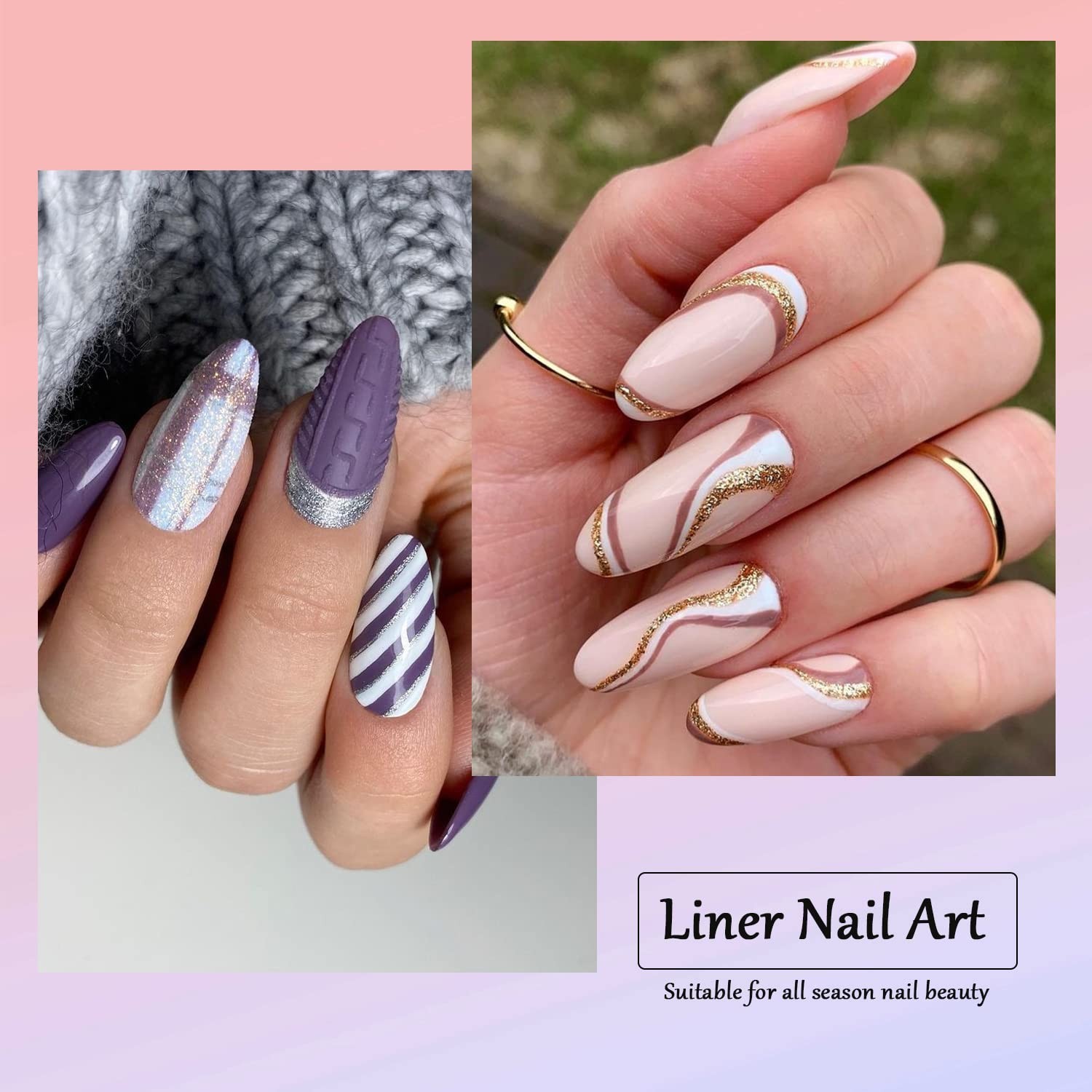 White Nail Art Gel Liner with Built-In Brush – Effortless Swirl & French Nails