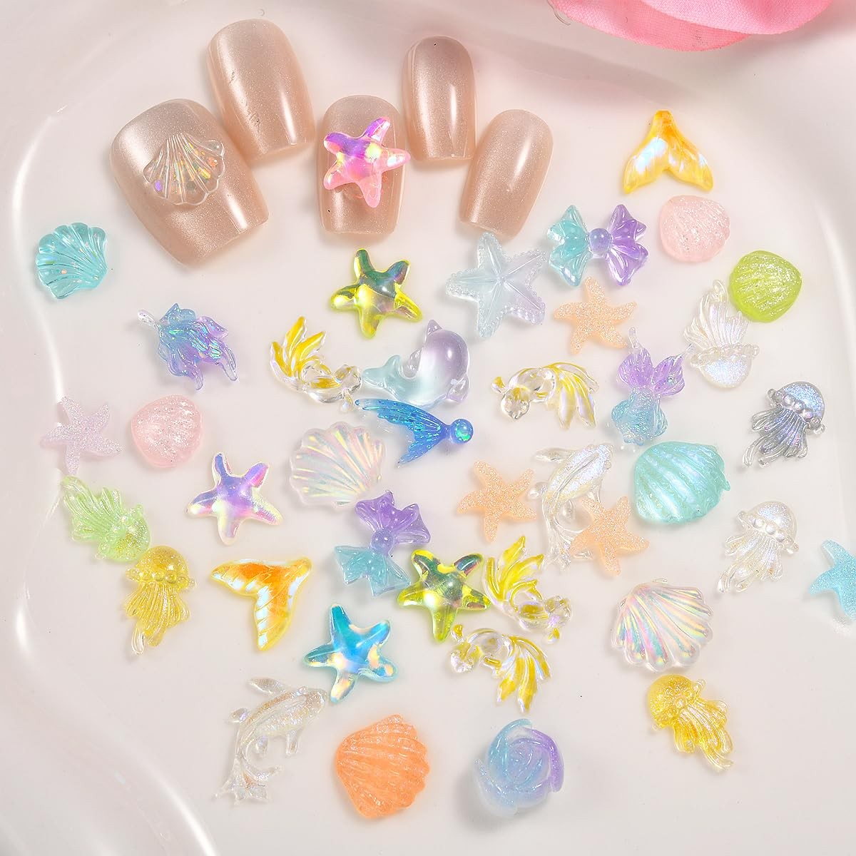 300Pcs Ocean Mini Resin Animals, Sea Figures to Hide, Bulk Tiny Ocean-themed