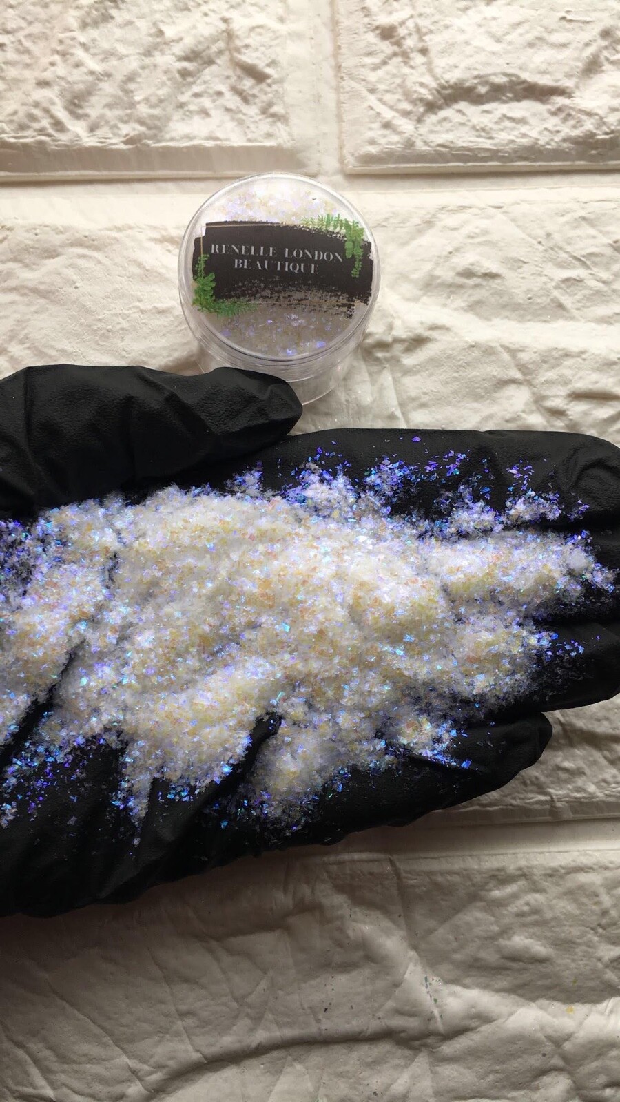 Glitter Mylar Irregular Flakes Fairy Dust Iridescent Nail Art 20g Pot