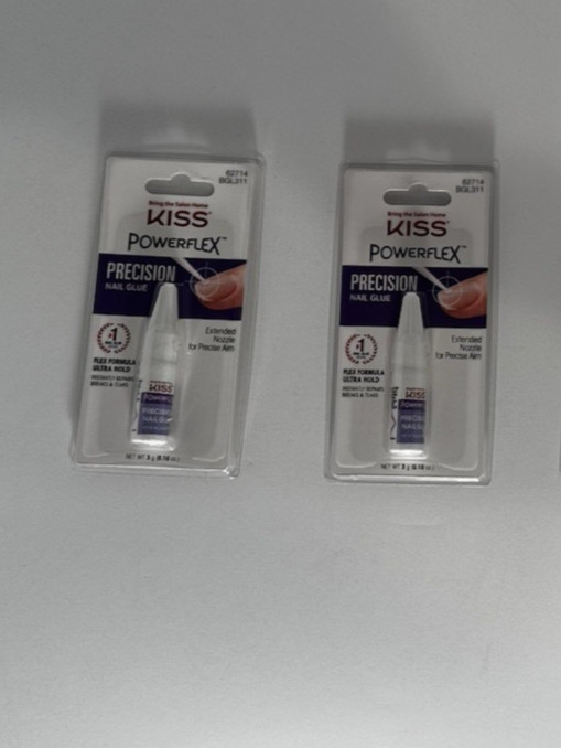 Kiss Powerflex Precision Nail Glue 0.10 Ounce (Pack of 2)