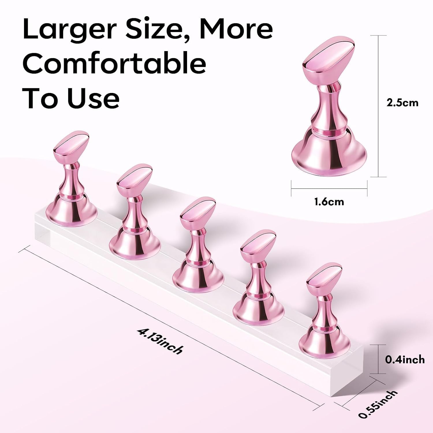 Professional Acrylic Nail Stand Set | 10-Pack Magnetic Holders for Nail Art