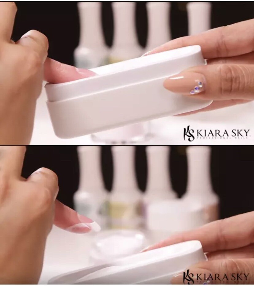 Kiara Sky french manicure dip case.  Easy to use French Dip Case