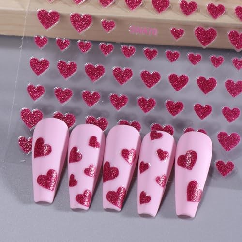 Valentine’s Day Nail Art Stickers Valentines Nail Stickers Heart Bow Style-33