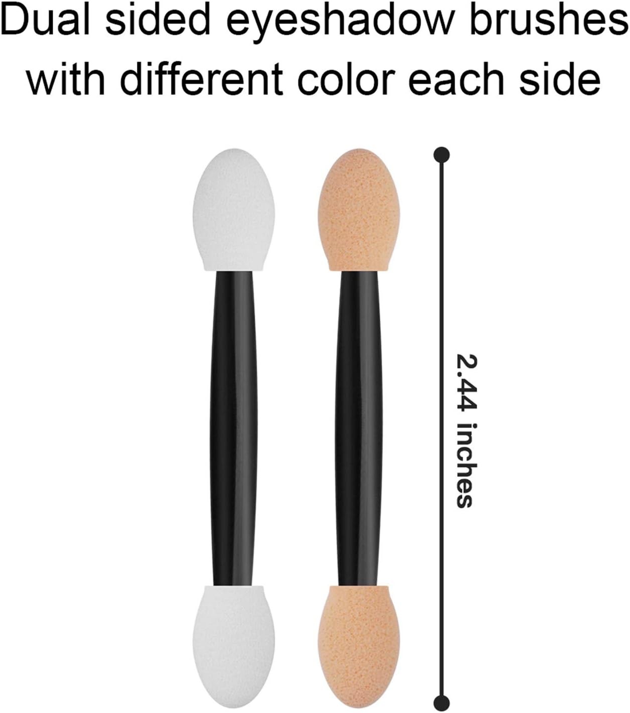 Disposable Sides Eye Shadow Spon Applicators with Container,
