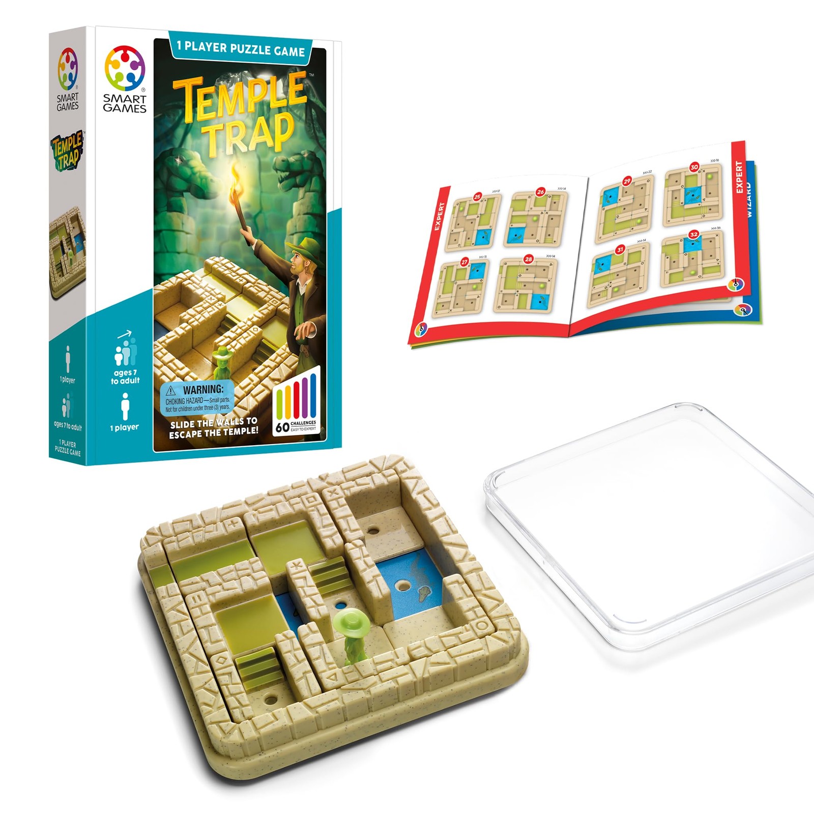 SmartGames Temple Trap 9.45 inches x 6.69 x 1.77 inches, Multicolor