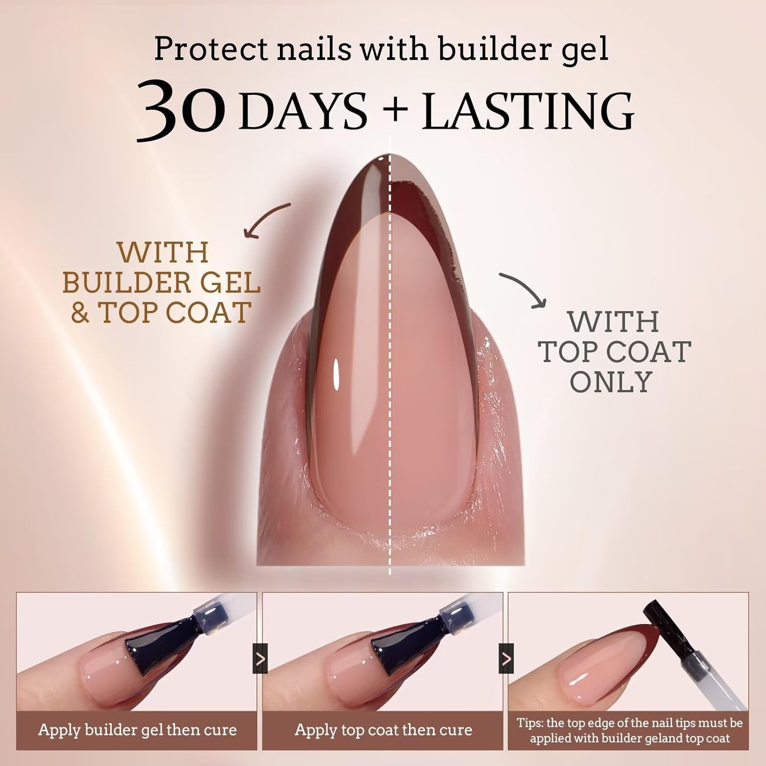 XCOATTIPS All-in-One Nail Kit – 30 Days Long-Lasting French Tips Combo