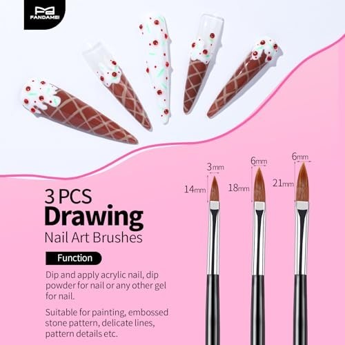 Nail Art Brushes Set 11 Pcs with Stand Dotting Tool Palette for Acrylic