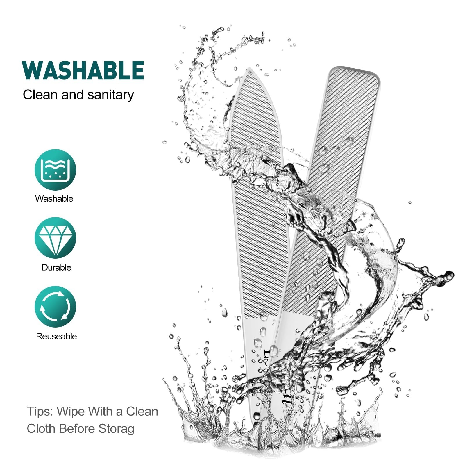 Glass Nail Shiner,Upgrade Nano Glass Nail Files &Nail Buffers Polisher Profes…