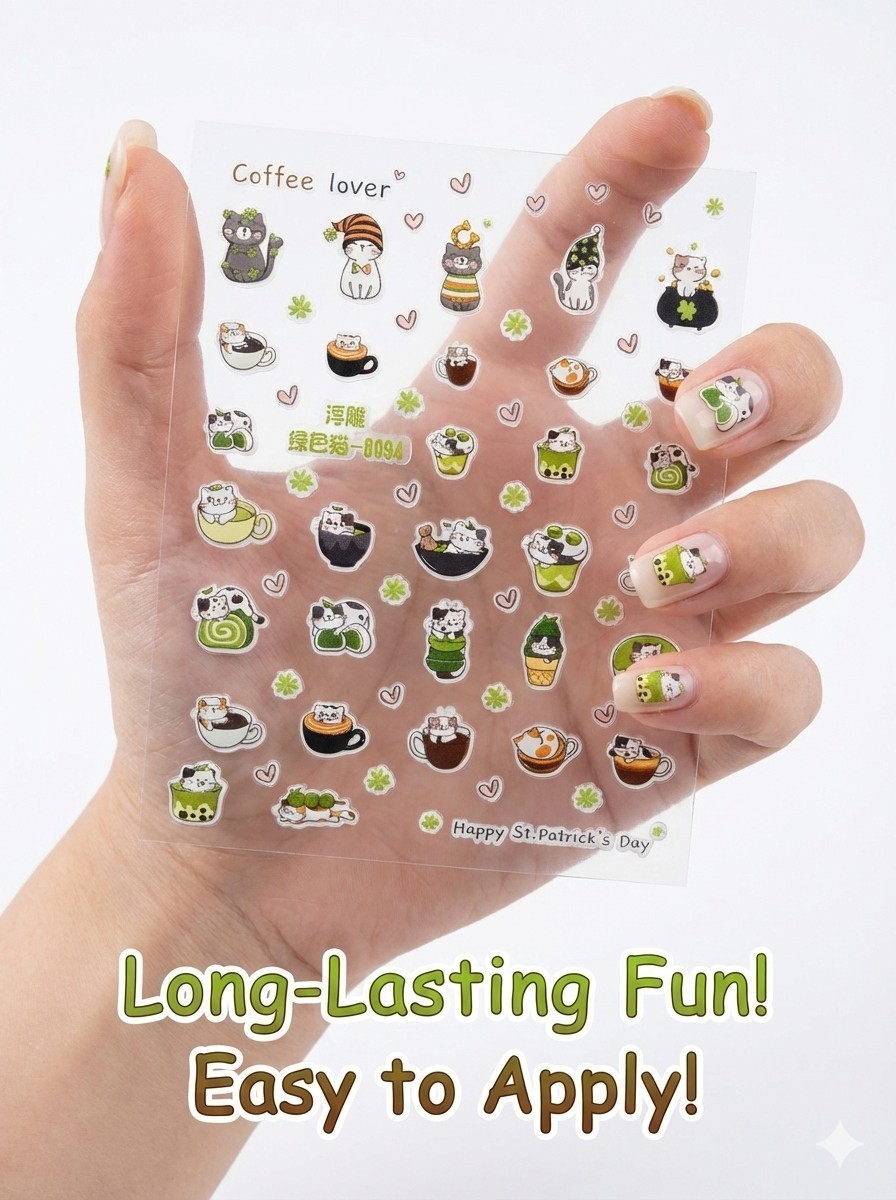 5D Embossed Art Nails Face Phone Stickers Women Girls Nail Art Decoration DIY