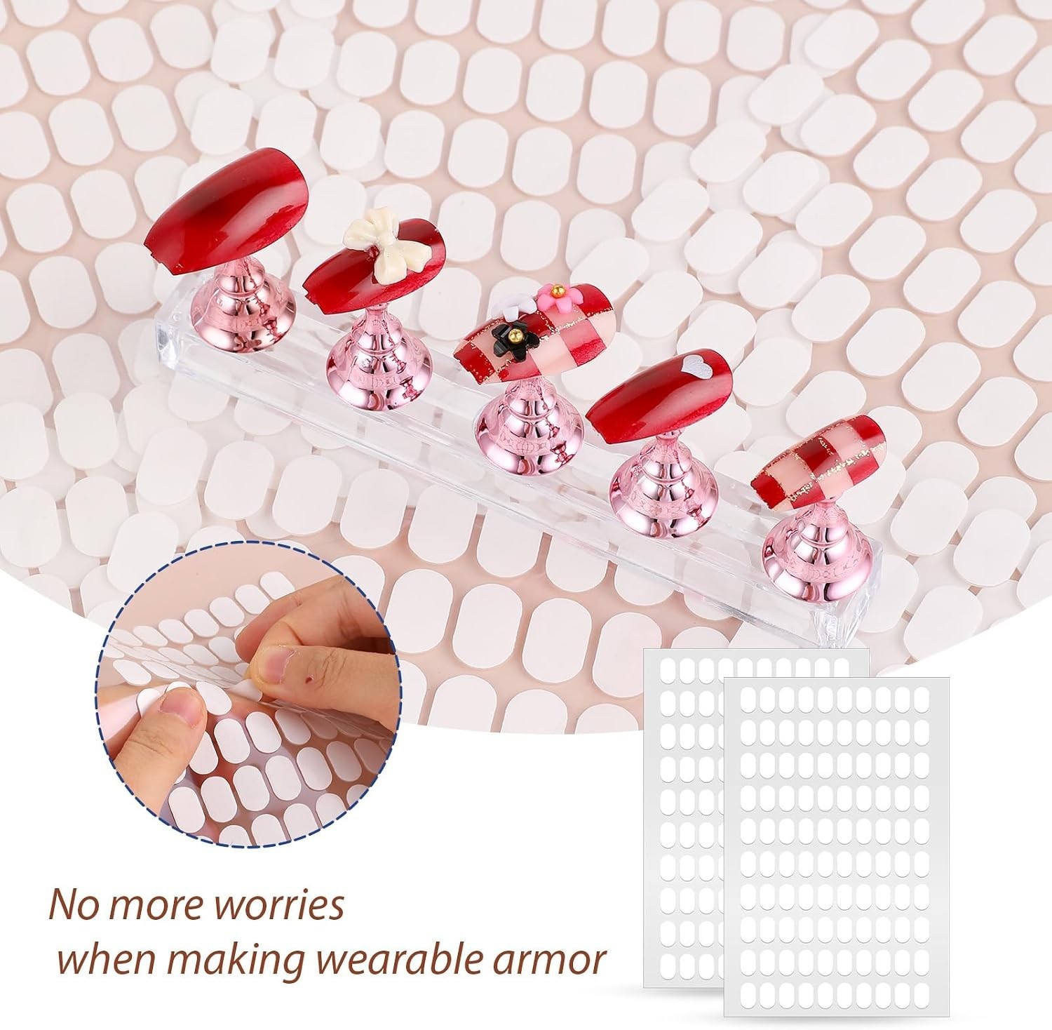 600 Pcs False Tip Double Sided Adhesive Tapes Double Sided Tapes for Nail Art…