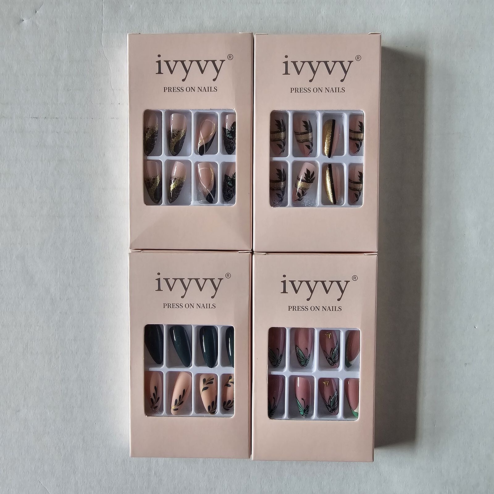 Press On Nails Lot Of 4 Box Bulk Assorted Bundle New Diy Womens Nail 96 Count